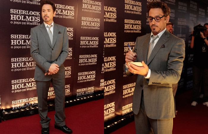 Robert Downey Jr brilha em pré-estreia de Sherlock Holmes Ofuxico