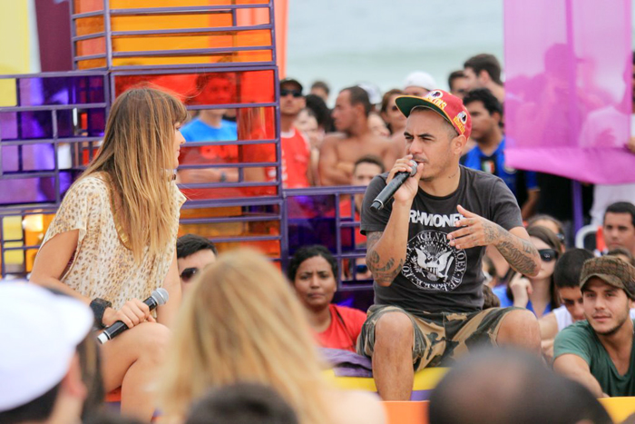 A gravação aconteceu na Praia do Pepê, no Rio