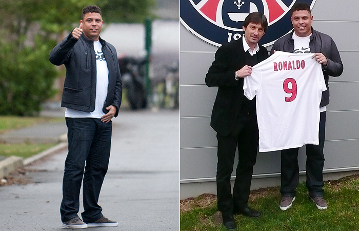 Ronaldo visita amigos jogadores no Paris Saint Germain