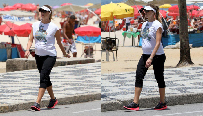 Luana Piovani comemora volta do sol no Rio com caminhada