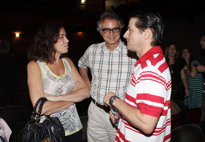 Lília Cabral conversou com Marcelo Serrado após o espetáculo
