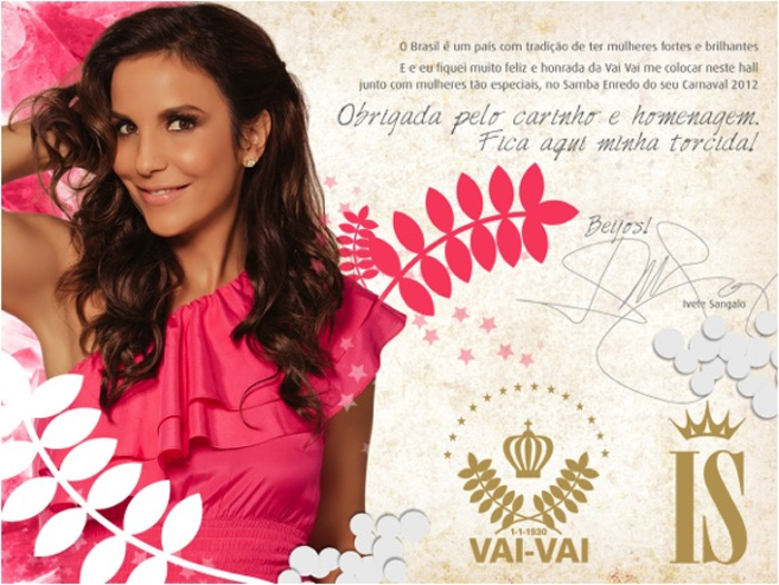 Ivete Sangalo ganha homenagem da Vai-Vai no Carnaval 