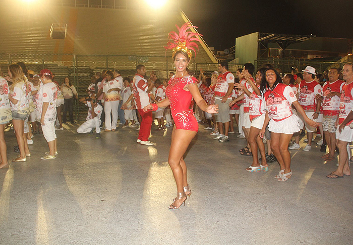 Famosos participaram do ensaio da Salgueiro.