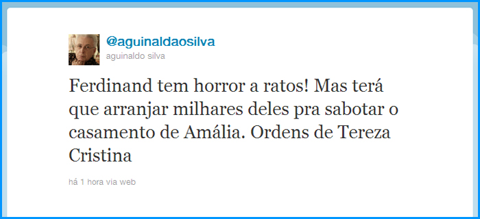 Aguinaldo Silva conta que Tereza Cristina sabotará casamento de Amália