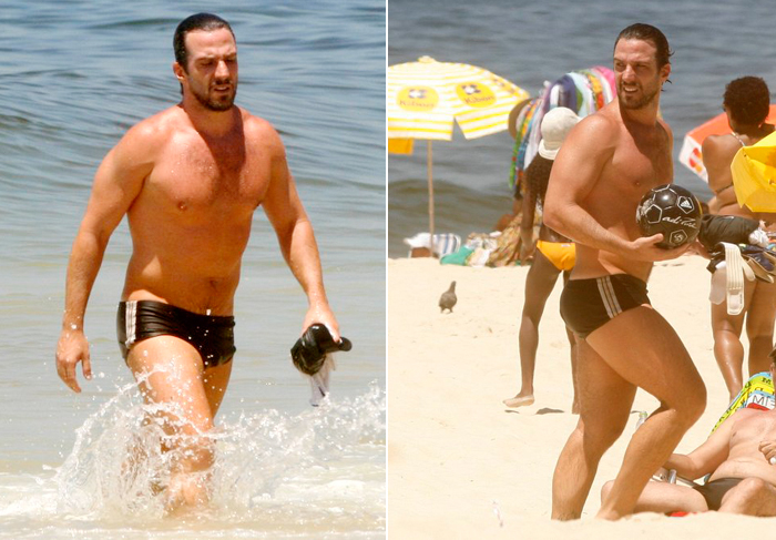  Carlos Bonow se exercita e toma banho de mar 