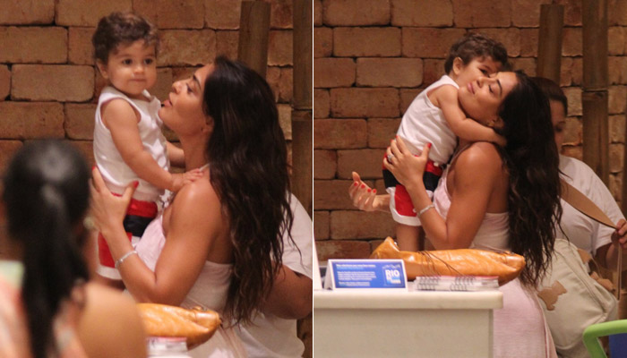 Juliana Paes se diverte em passeio com o filho