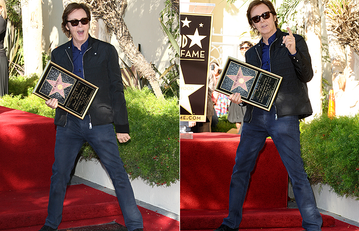 Paul McCartney recebe estrela na Calçada da Fama em Hollywood