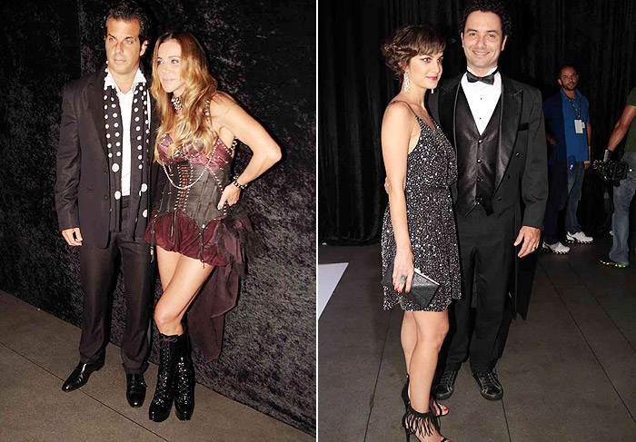 Baile Vogue: os casais Álvaro Garnero e Cristiana Arcangeli e Marco Luque e a mulher