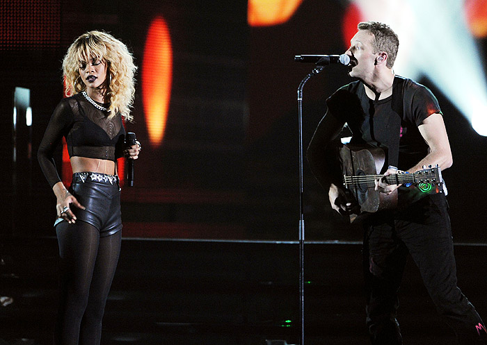 Rihanna e Chris Martin, do Coldplay