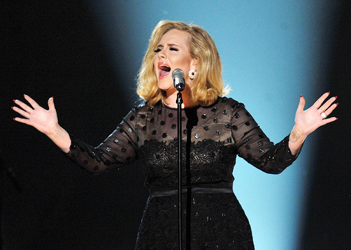 Adele durante seu show