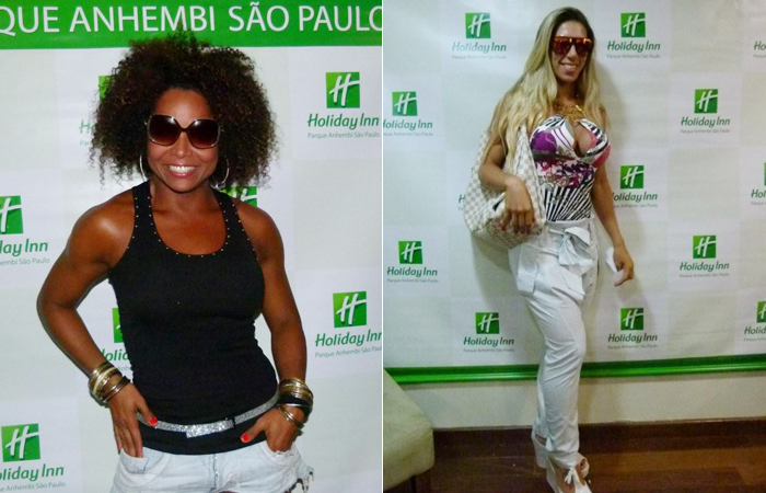 Adriana Bombom e Tati Minerato chegam para o desfile das escolas de samba - Ag.News