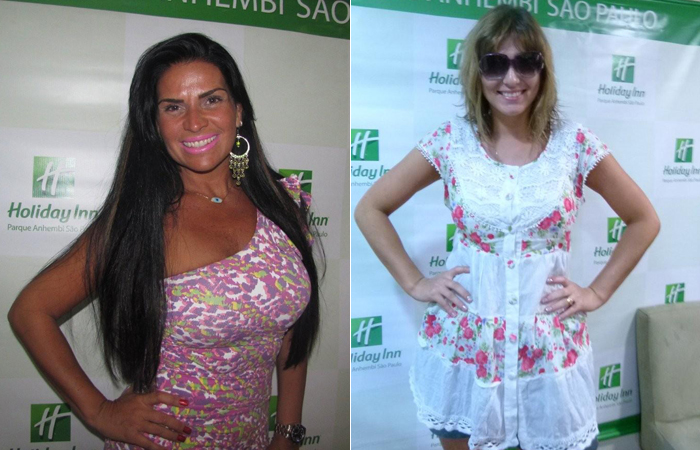 Adriana Bombom e Tati Minerato chegam para o desfile das escolas de samba - Ag.News