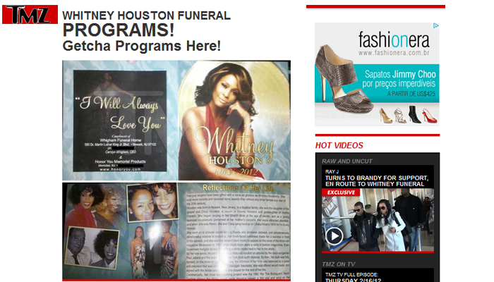 Programação do funeral de Whitney Houston traz surpresas