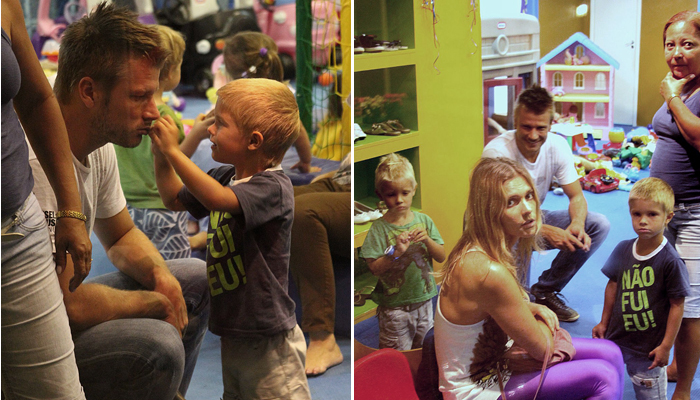 Fernanda Lima e Rodrigo Hilbert em cenas românticas no Rio