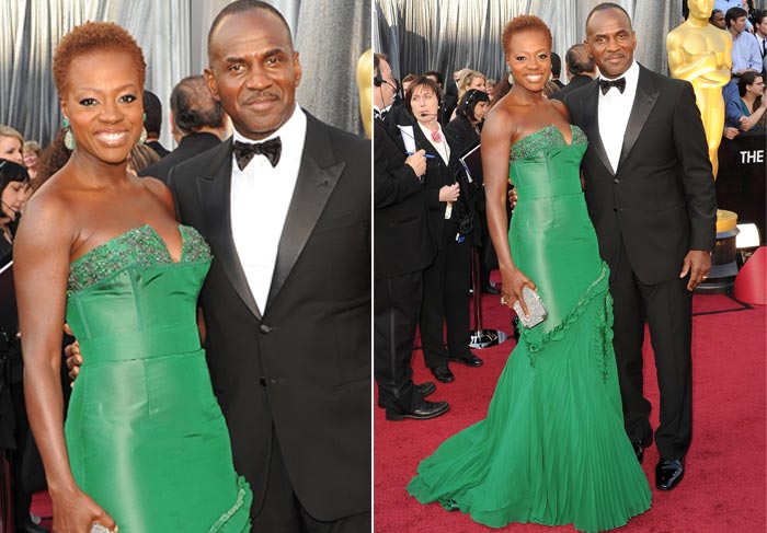 Oscar 2012 - Viola Davis chega ao Kodak Theater com o marido