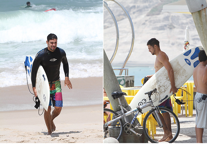 Cauã Reymond arrasa no surfe no Rio de Janeiro