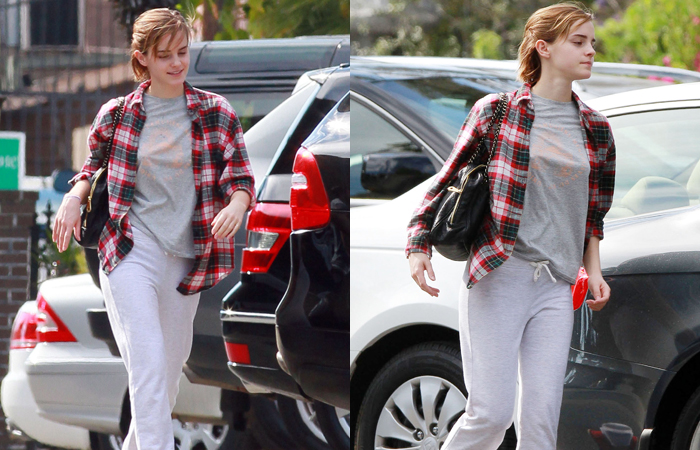 GROSBY - Feliz da vida, Emma Watson circula por Los Angeles com homem misterioso