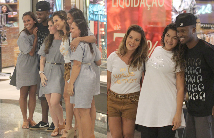 (VERA) Fernanda Souza e Thiaguinho passeiam no Shopping Carioca.
