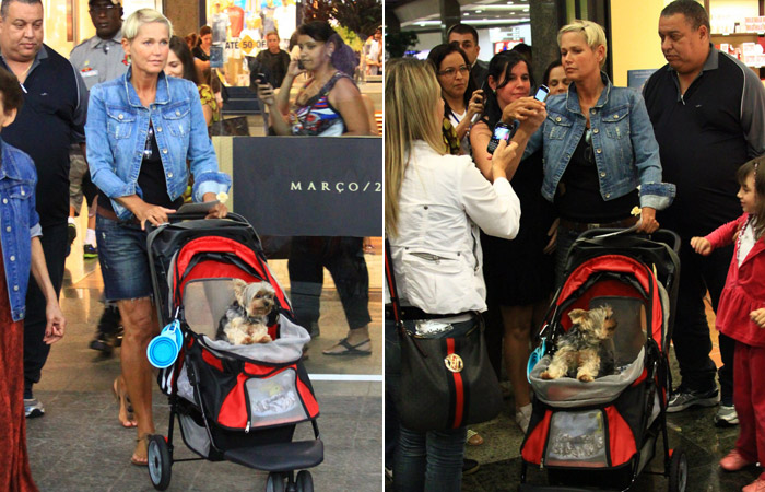 Xuxa causa tumulto em shopping no Rio de Janeiro