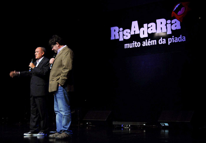 Renato Aragão e Marcelo Madureira no Risadaria