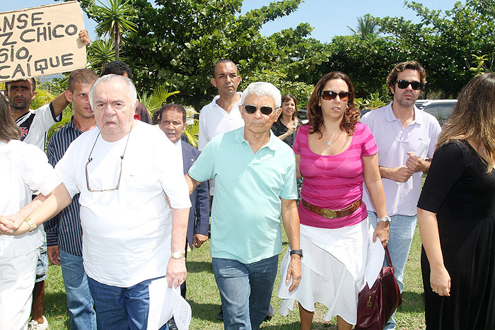 Bruno Mazzeo e a ex-mulher Renata Castro Barbosa e o tio