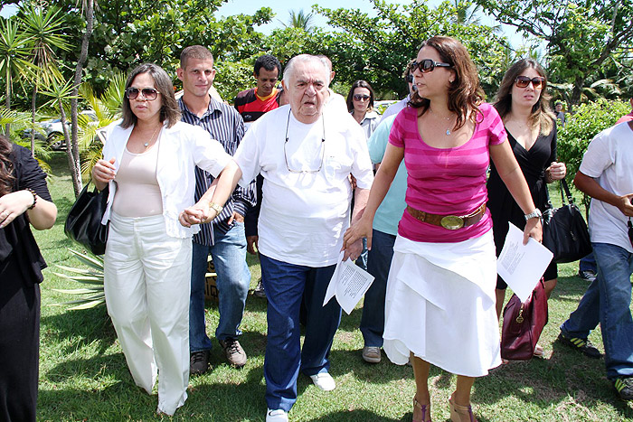 Renata Castro Barbosa e o irmão de Chico Anysio