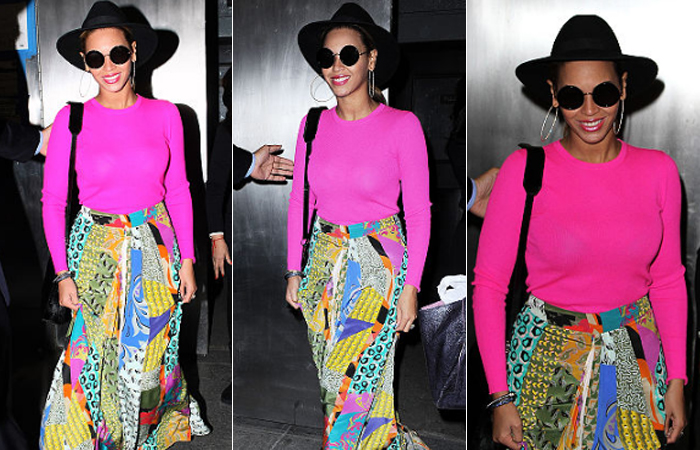 Beyoncé passeia com visual extravagante por Nova York