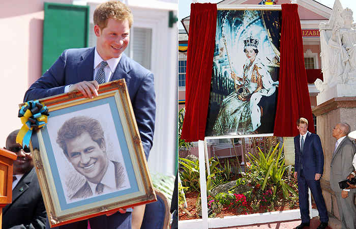 Príncipe Harry chega às Bahamas para abrir exposição sobre a Rainha 