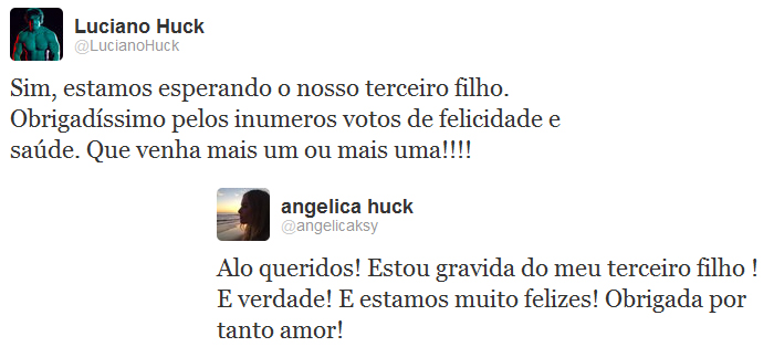 Angélica e Luciano Huck esperam o terceiro filho