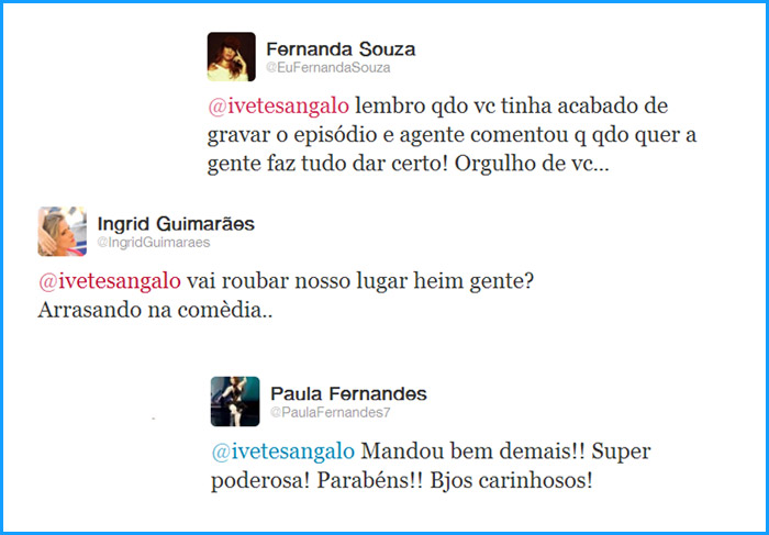 Famosos comentam participação de Ivete Sangalo em As Brasileiras
