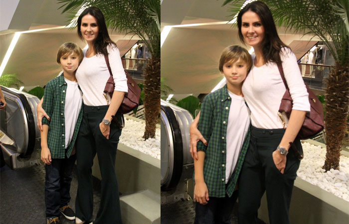 Jonatas Faro, Lisandra Souto e Sthefany Brito passeiam pelos shoppings cariocas - O Fuxico