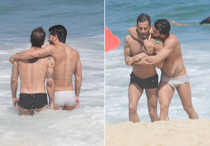 Marc Jacobs e Harry Louis namoram em mar carioca