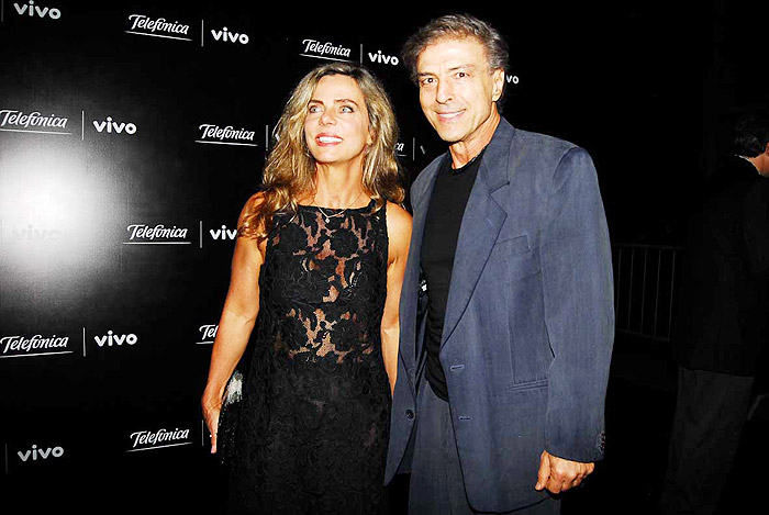 O casal Bruna Lombardi e Carlos Alberto Riccelli