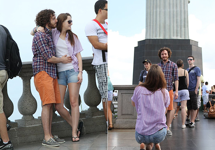 Atriz de Gossip Girl conhece o Cristo Redentor com o namorado  