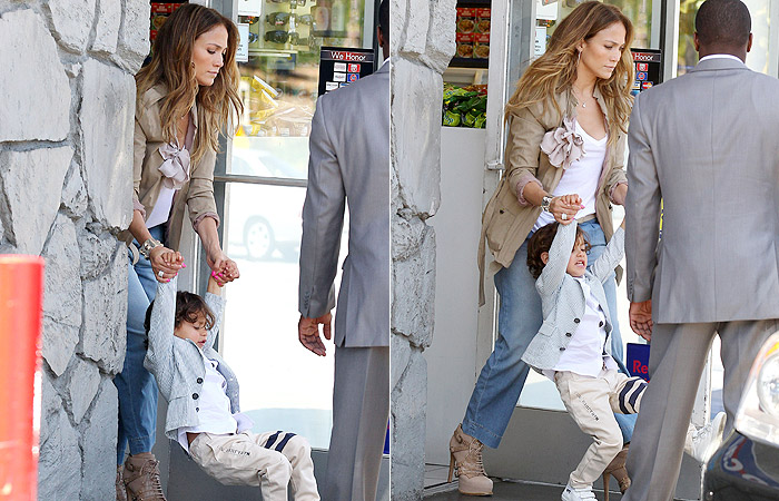 Filho de Jennifer Lopez dá escândalo em posto de gasolina