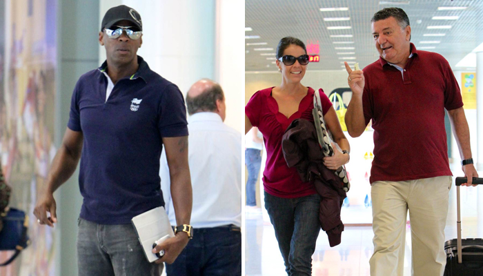 Márcio Garcia distribui sorrisos em Aeroporto Carioca