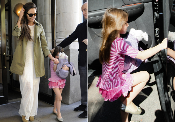 Suri Cruise comemora aniversário no teatro