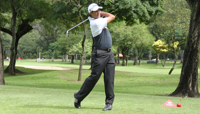 Rodrigo Lombardi e Marcos Pasquim participam de torneio de golf