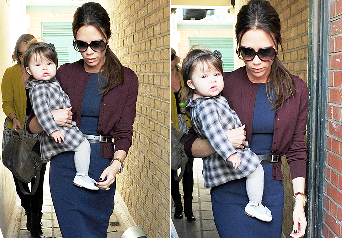 Victoria Beckham leva Harper às compras, em Londres