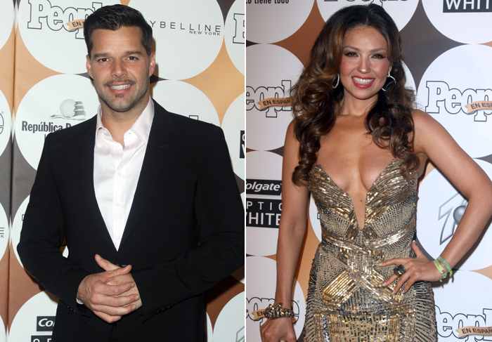 Ricky Martin e Thalía roubam a cena em festa de gala latina