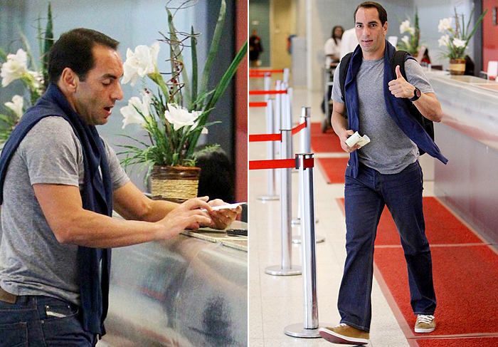 Edmundo é flagrado no aeroporto Santos Dumont