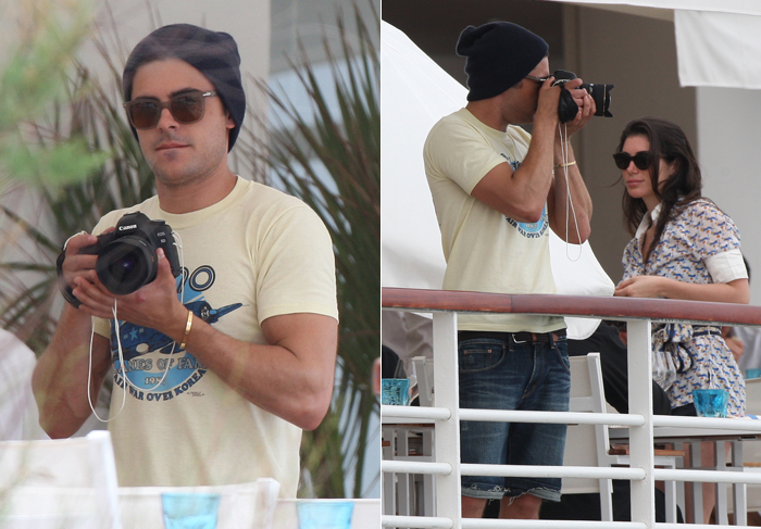 Zac Efron dá uma de paparazzo em Cannes