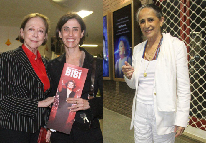 Fernanda Montenegro e a filha aplaudem espetáculo de Bibi Ferreira