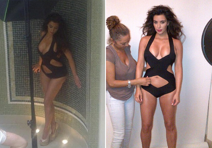 Kim Kardashian posa só de biqúini para ensaio sensual