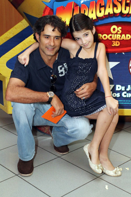 Marcos Pasquim com a filha Allicia