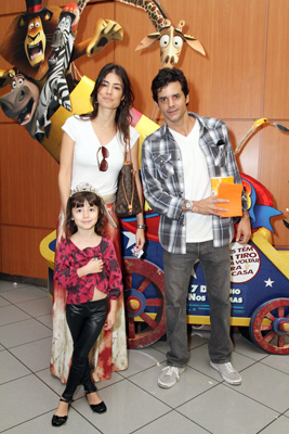 Jorge Pontual com a esposa e a filha