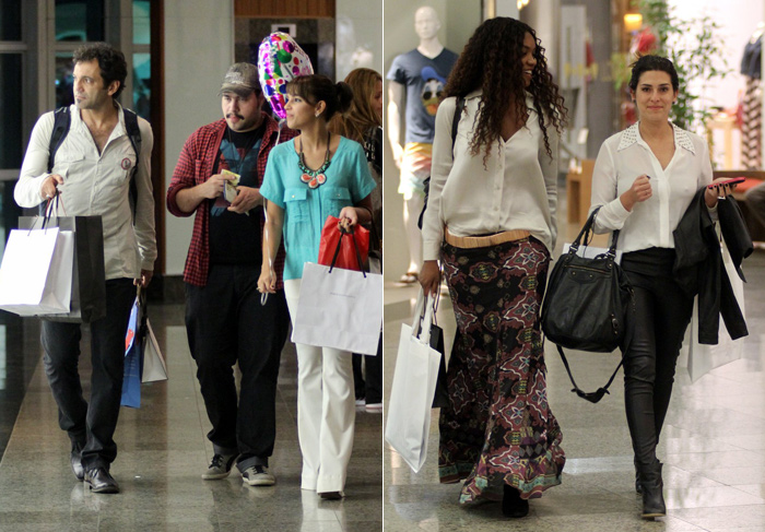 Fernanda Paes Leme e Mariana Rios passeiam em shopping no Rio