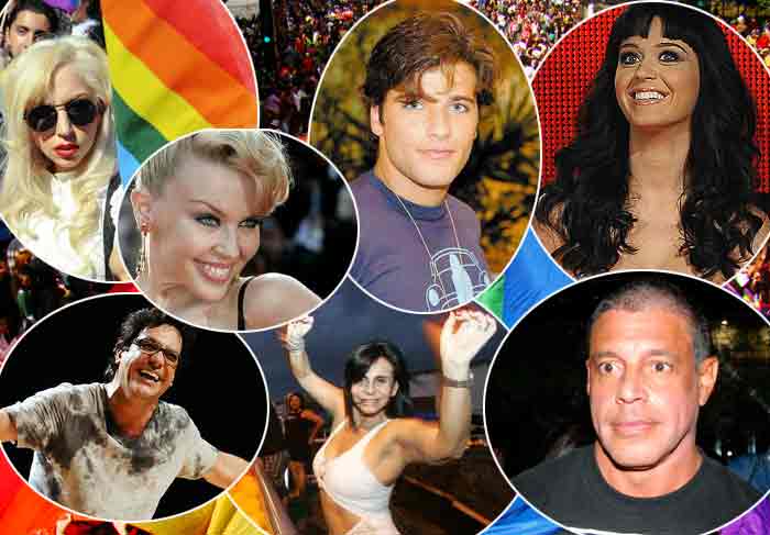 Conheça famosos héteros que participaram da parada gay  O Fuxico