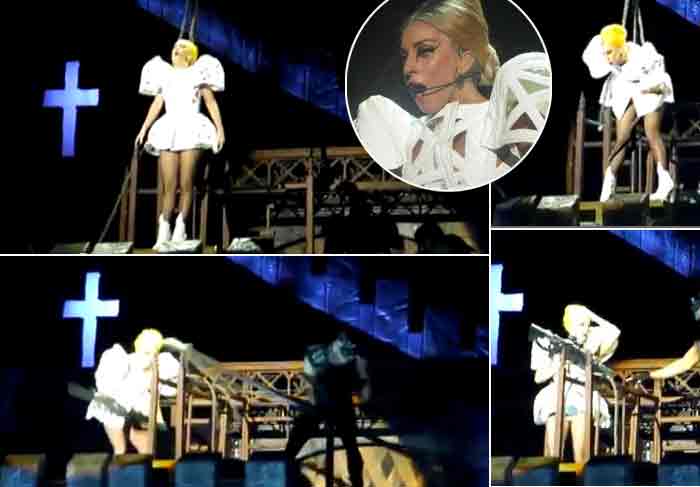 Barra de ferro atinge Lady Gaga na cabeça durante show. Veja o vídeo em O Fuxico