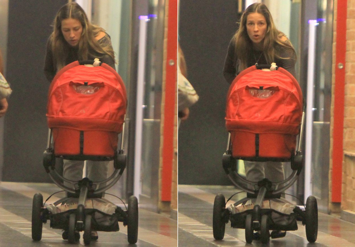 Luana Piovani leva o filho Dom para passeio em shopping